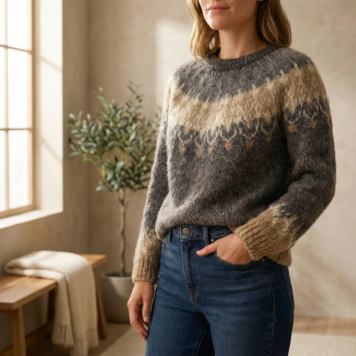 Damen Kiara Rundhalspullover für stilvollen Komfort, Langarm, weich & vielseitig. Perfekt für Herbst & Winter.