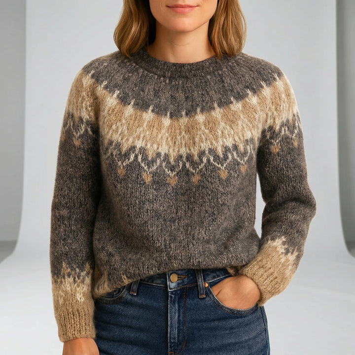 Eleganter Damen Pullover Kiara, klassischer Rundhals & Langarm. Ideal für Freizeit & Business, Herbst/Winter.
