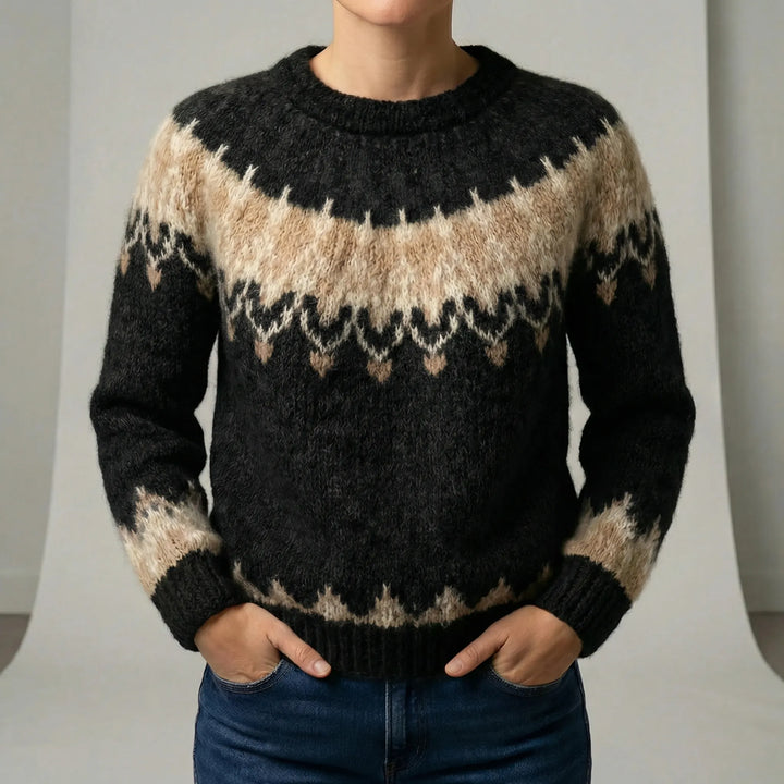 Vielseitiger Damen Langarm-Pullover Kiara, klassischer Rundhals. Must-have für entspannte Tage & schicke Outfits.