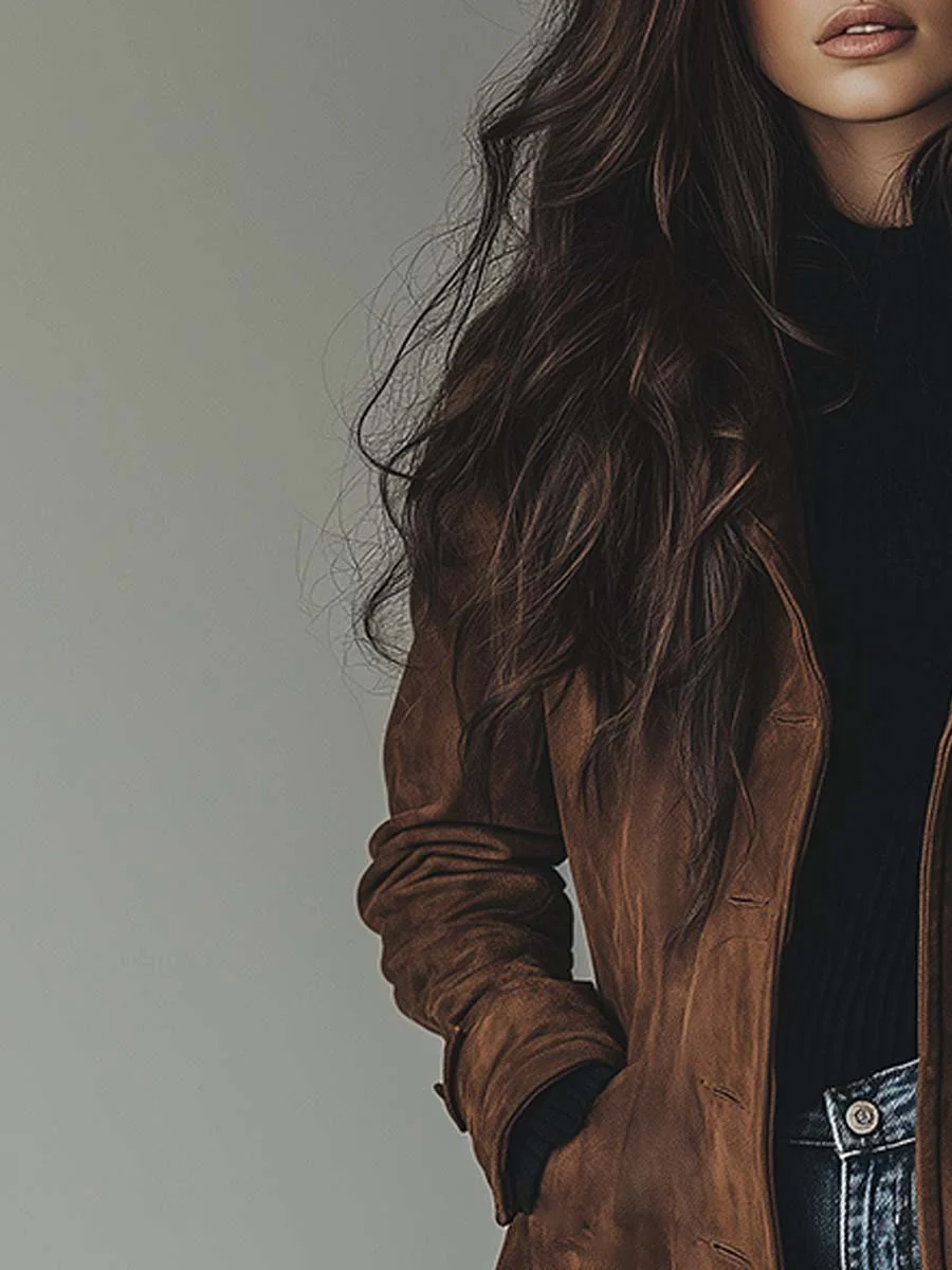 Eleganter Damen-Trenchcoat im Vintage-Look, zeitlose Frühlingsmode für Business und Freizeit.