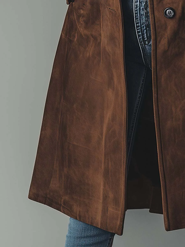 Beiger Damen-Trenchcoat mit Gürtel, eleganter Klassiker für einen modischen und vielseitigen Look.