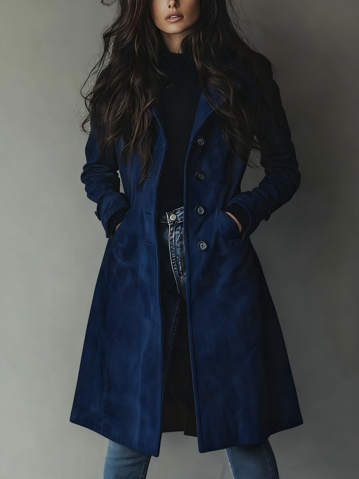 Stilvoller Damen-Trenchcoat für Frühlings- und Herbstmode, ein Must-have im Vintage-Look.