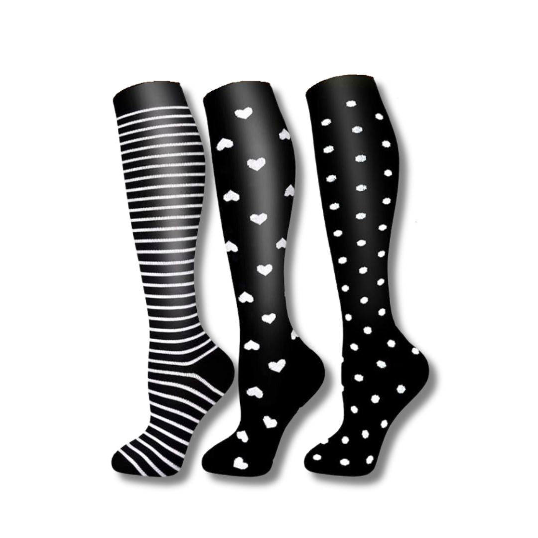 Damen Kompressionssocken: Vitalisierende Socken fördern Durchblutung & lindern müde Beine ganzjährig.
