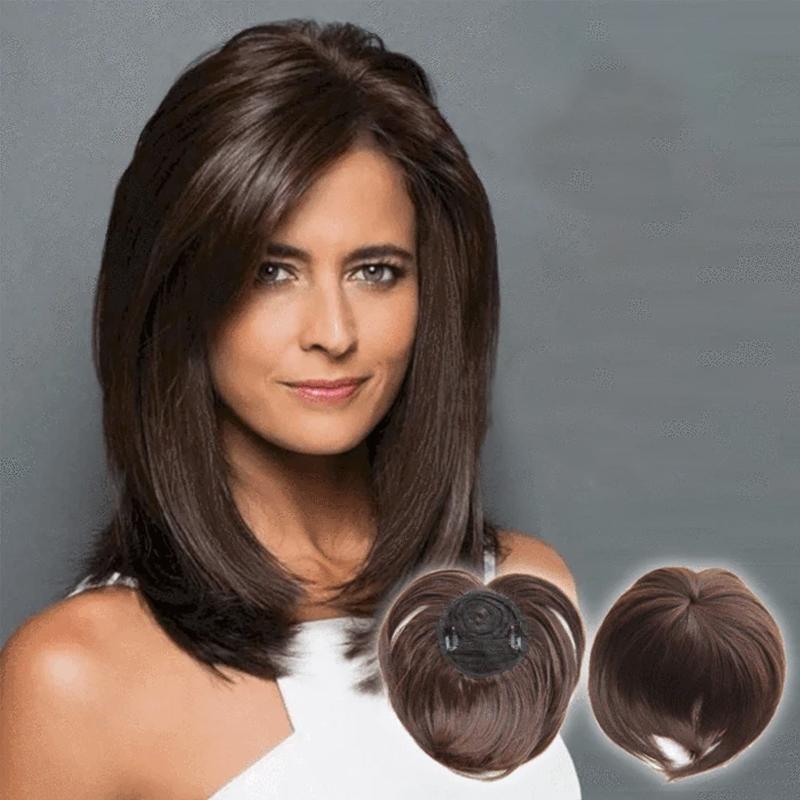 Damen Kopfhaarteil für Volumen & Abdeckung bei dünnem Haar. Natürliche Haarverdichtung.
