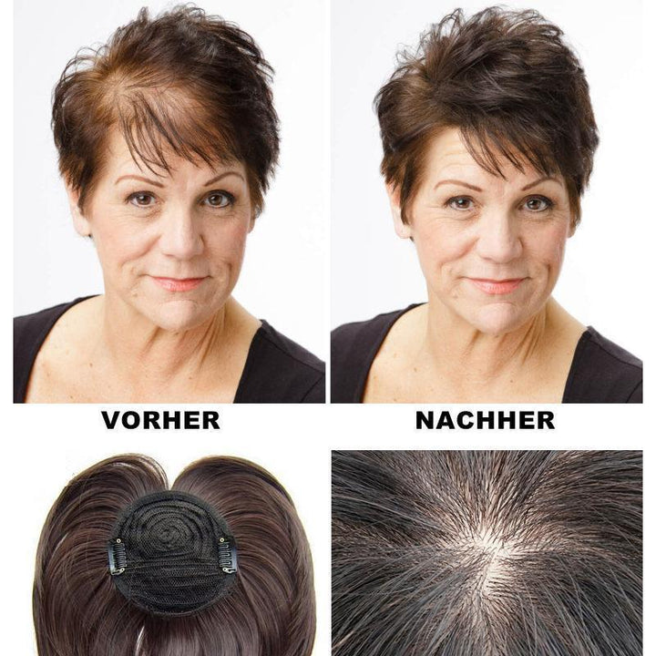 Diskret & natürlich: Haarteil für Damen, mehr Volumen & volleres Haar. Perfekt bei dünnem Haar.