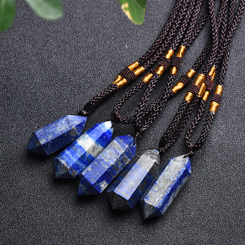 Obsidian Damenkette Lyra. Schutzstein, stilvolle Hexagon-Kette für Stärke.