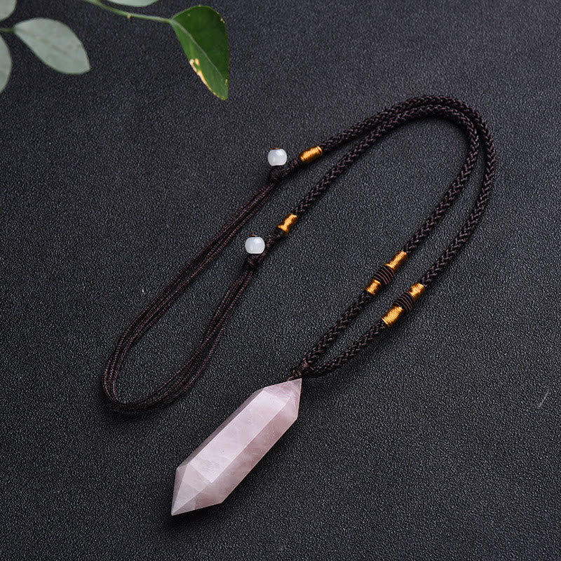 Aventurin Damenkette Lyra. Hexagon Kristallhalskette für Balance & Ausgeglichenheit.