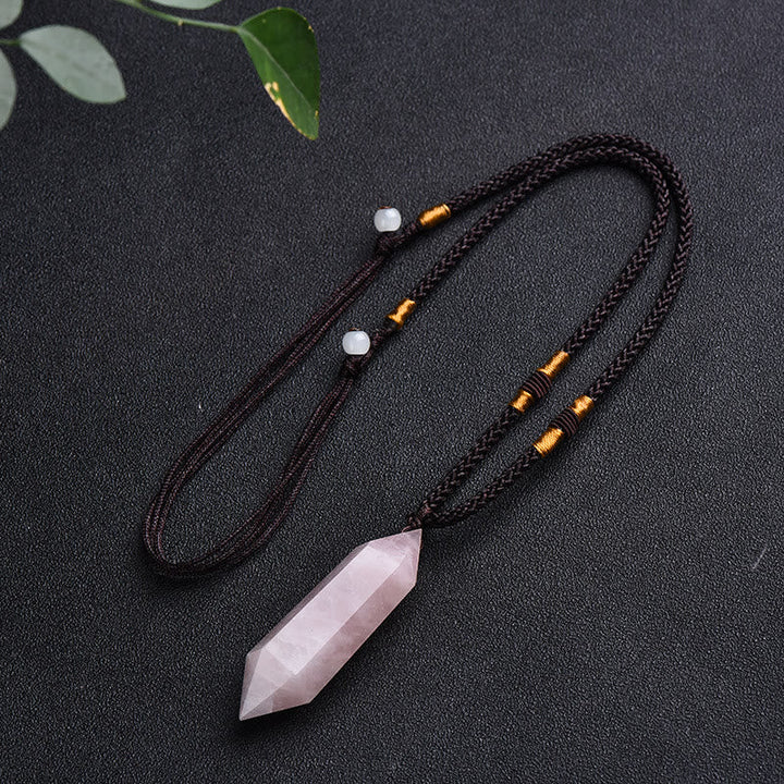 Aventurin Damenkette Lyra. Hexagon Kristallhalskette für Balance & Ausgeglichenheit.