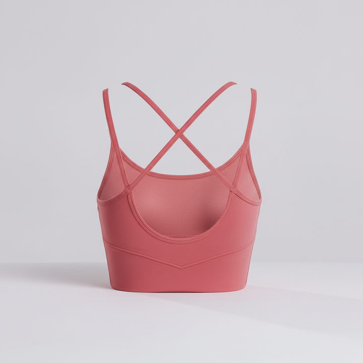 Damen Kreuzträger Crop Top von MoveViva, vielseitig für Yoga, Fitness & Gym. Ein Must-have für deine Sportbekleidung.