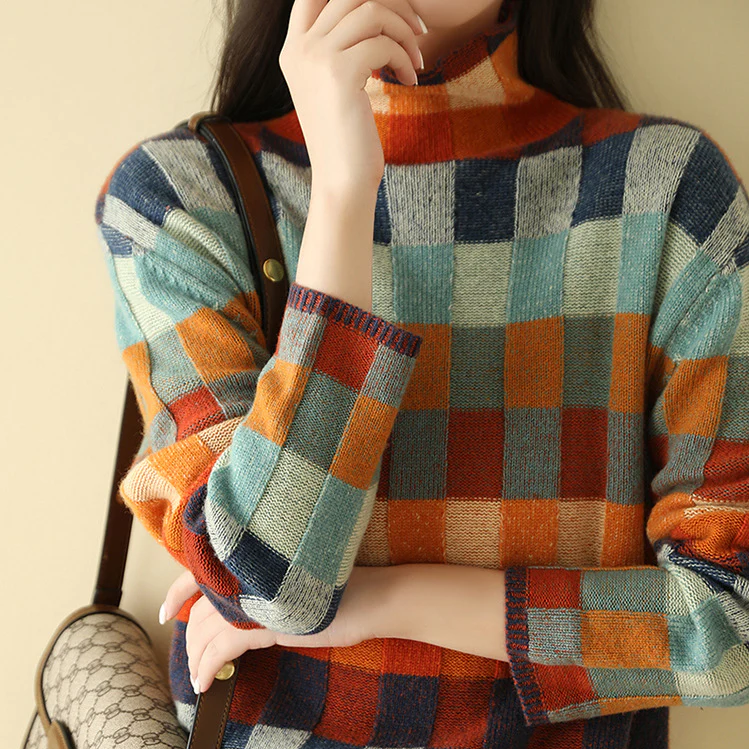 Warmer Damen Rollkragen-Winterpullover. Kuschelig und bequem für die kalte Jahreszeit, Must-have Herbstmode.