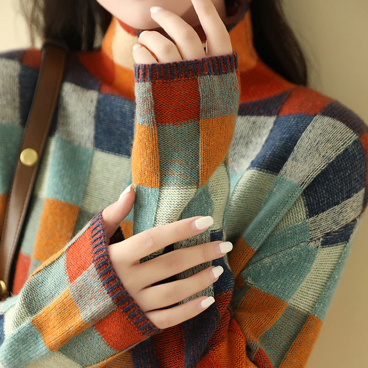 Moderner Damen Rollkragenpullover für den Winter. Kuscheliger Stil & Wärme, perfekt für kalte Tage.