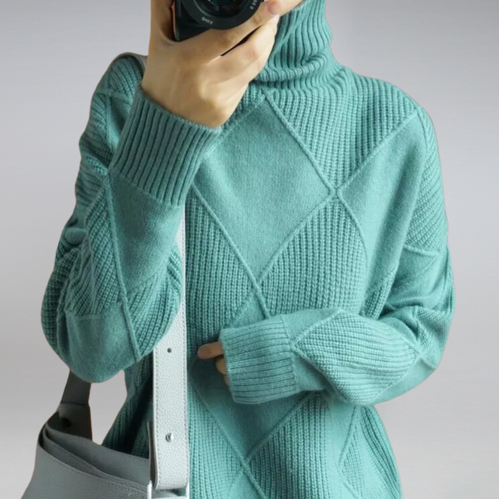 Vielseitiger Damen Rollkragenpullover, kuschelig warm & elegant, perfekt für Büro & Freizeitlook.