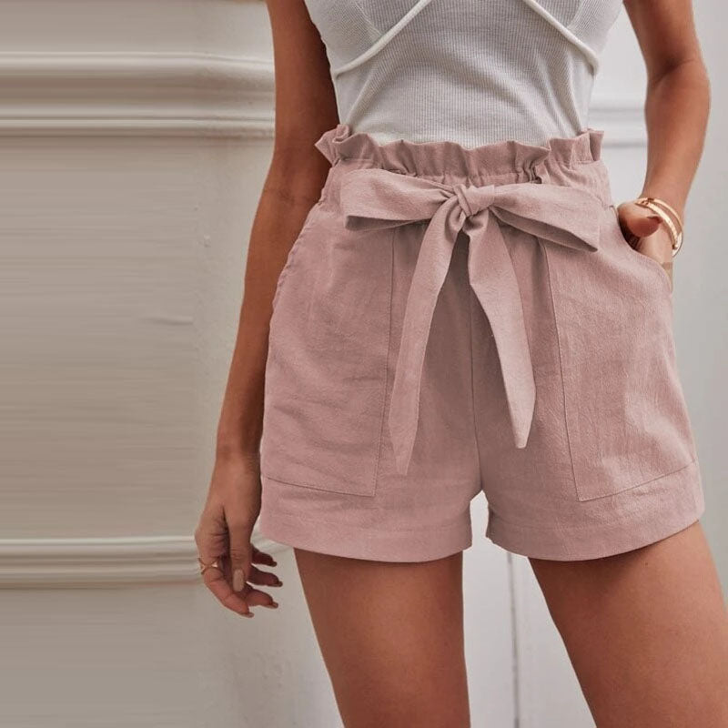 Bequeme und stilvolle Damen-Shorts, einfarbig, perfekt für Urlaub und Freizeit.
