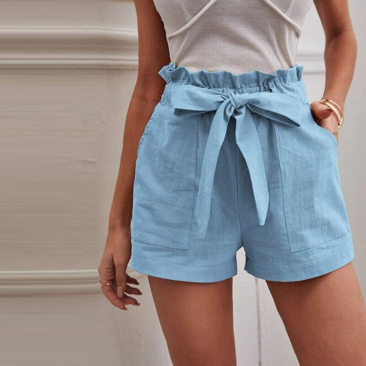 Einfarbige Damen-Freizeitshorts, locker sitzend und atmungsaktiv, für heiße Sommertage.
