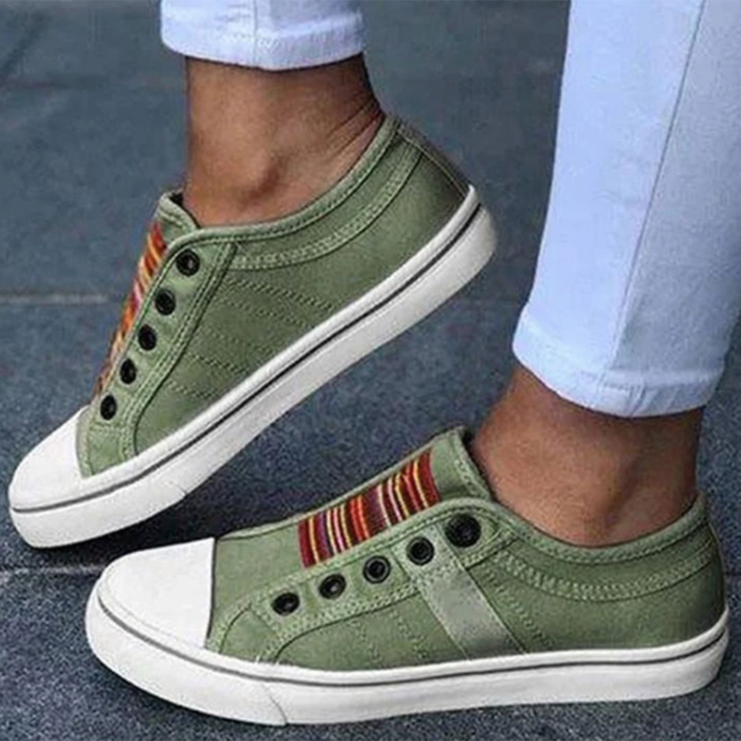 Alltagstaugliche Damenschuhe zum Hineinschlüpfen, lässig und bequem, vielseitig kombinierbar.