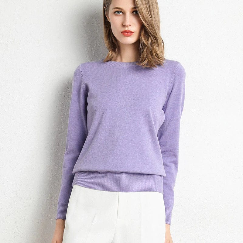 Komfortabler Damen Langarm-Pullover Alexandra, klassischer Rundhals für den Alltag.