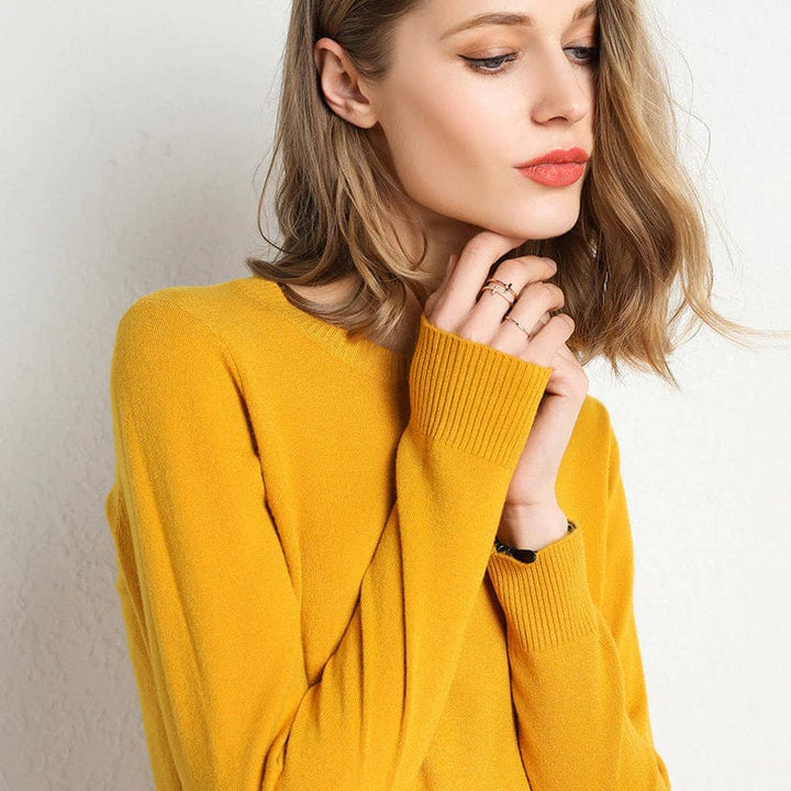 Eleganter Damen Pullover Alexandra, Langarm & Rundhals, ideal für Freizeit & Büro.