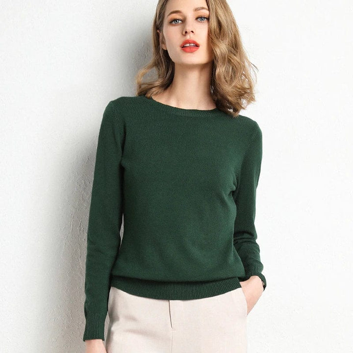 Eleganter Damen Rundhals-Pullover Alexandra, Langarm für vielseitige Looks.