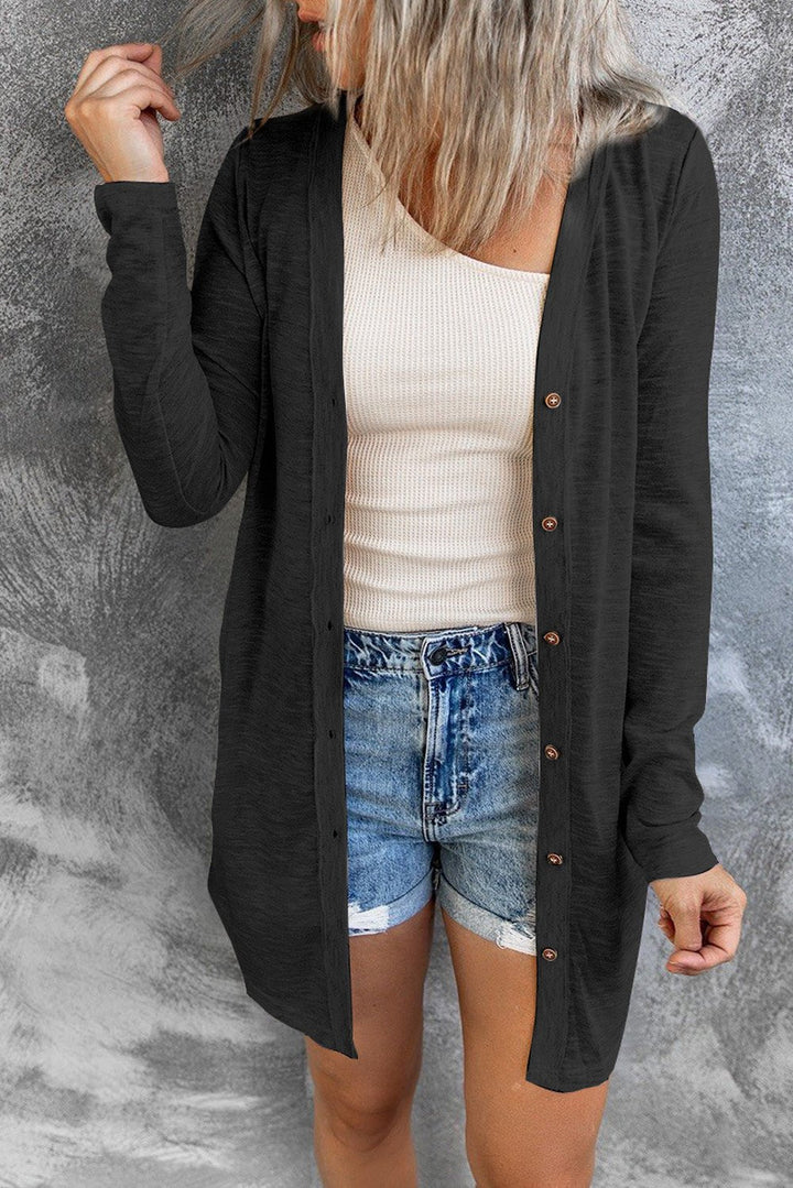 Moderne Damen Langarm Strickjacke, weicher Strick für Eleganz & Komfort.