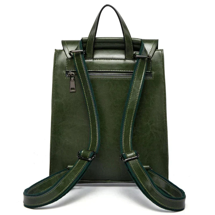 Modischer Damen Lederrucksack, erdgelb, ein vielseitiger Begleiter.