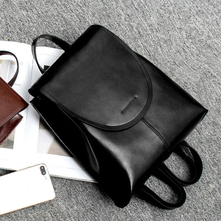 Mezam Damen Lederrucksack, erdgelb, stilvoll & funktional.