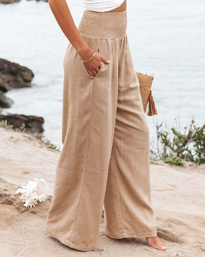 Elegante Damenbekleidung: Weite Sommerhose mit hohem Tragekomfort.