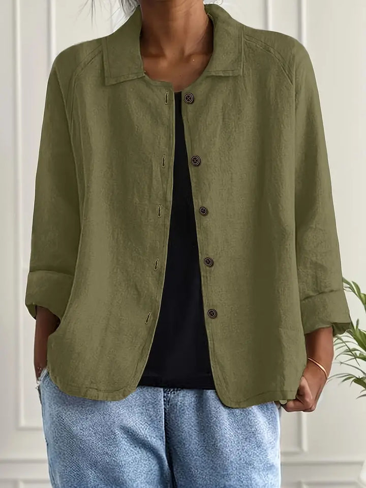 Damen Hemd-Cardigan mit lockerer Passform, elegant und bequem für einen entspannten Sommer-Look.