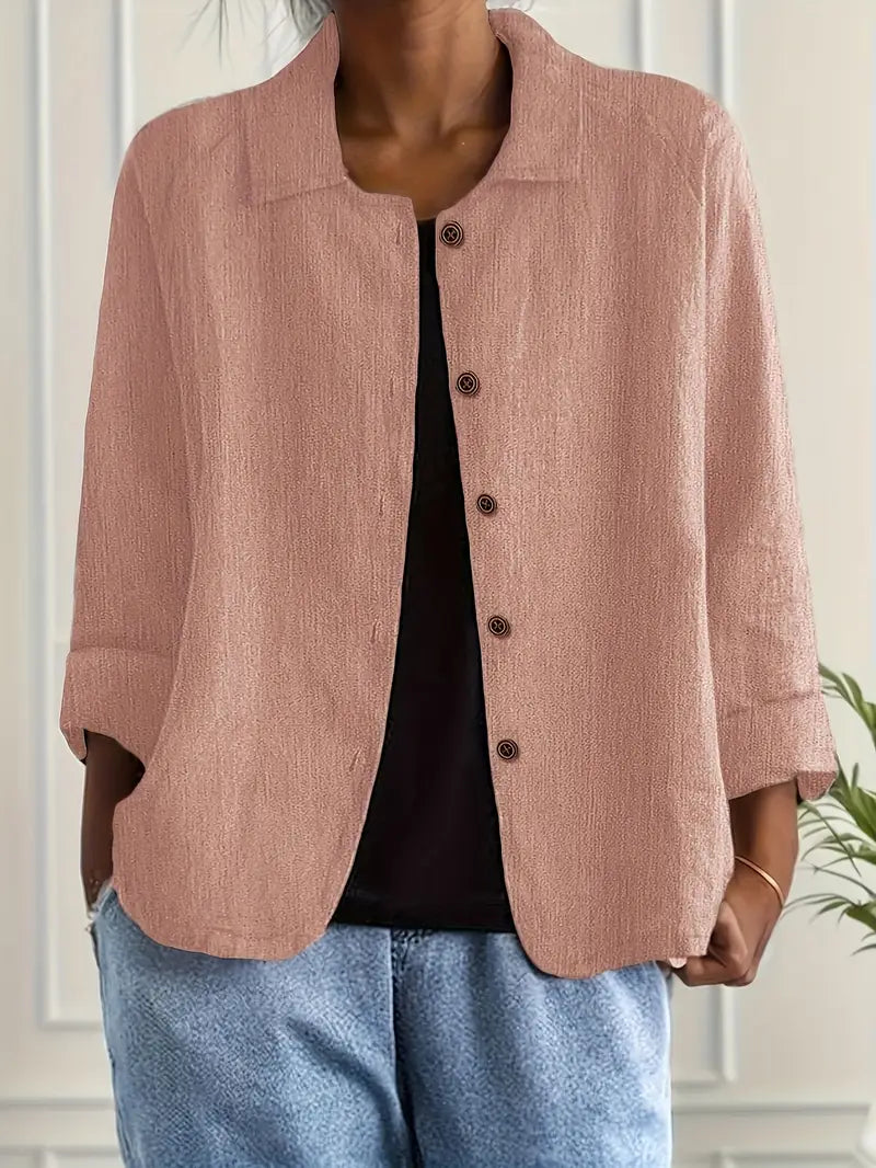 Modischer Damen Hemd-Cardigan, leicht und atmungsaktiv, ideal für einen komfortablen Alltags-Stil.
