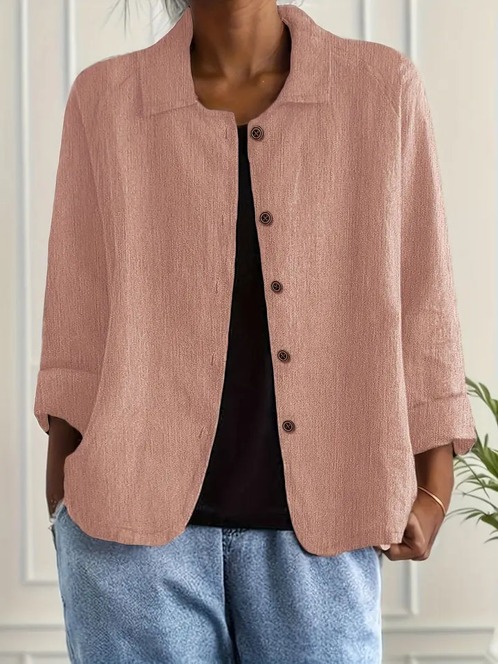 Modischer Damen Hemd-Cardigan, leicht und atmungsaktiv, ideal für einen komfortablen Alltags-Stil.