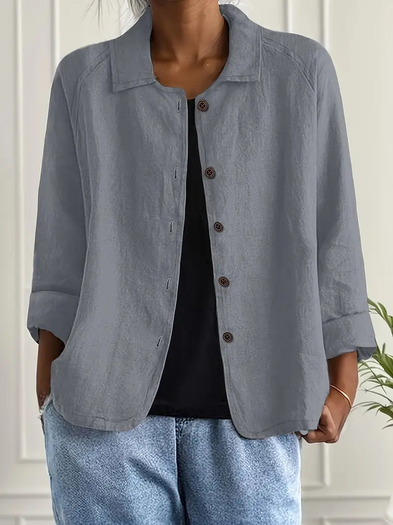 Vielseitiger Damen Cardigan in Hemd-Optik, leicht und stilvoll, perfekt für jede Gelegenheit.