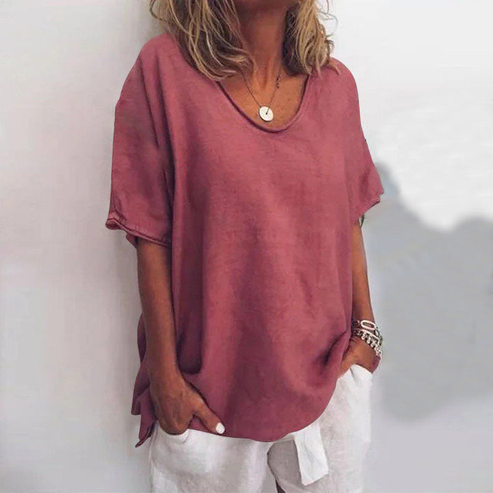 Stilvolle Damenbluse mit entspanntem Schnitt, ideal für einen komfortablen und schicken Look. Mode für Frauen.