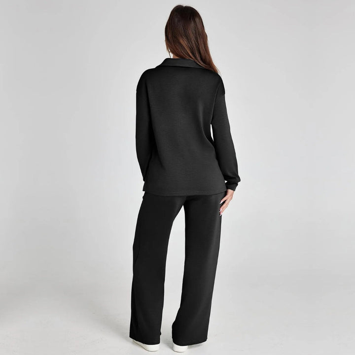 Modernes Damen Loungewear-Set Gabriella mit weitem Bein, bequemer Schnitt für anspruchsvolle Damen.