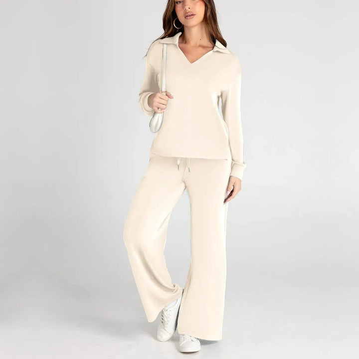 Damen Loungewear-Set Gabriella mit weitem Bein für optimale Bewegungsfreiheit und hohen Komfort.