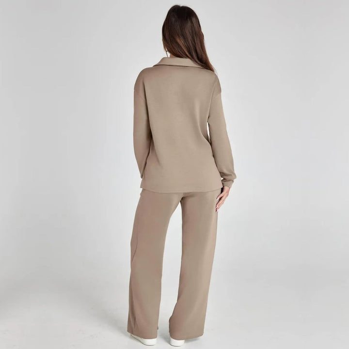 Lockeres Damen Loungewear-Set Gabriella mit weitem Bein, entspannt und modern für jeden Tag.