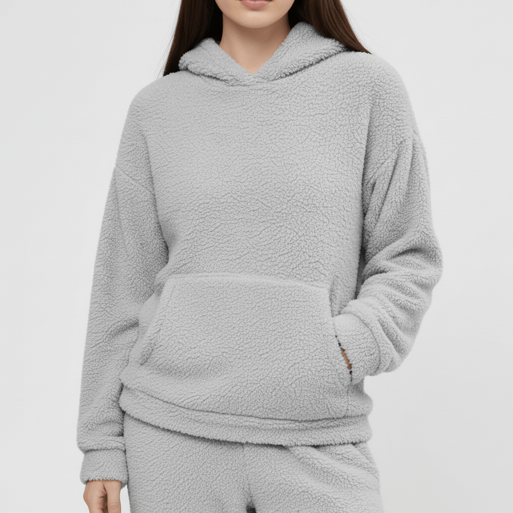 Damen Loungewear-Set Skye mit Kapuzenpullover & bequemer Hose, ideal für Entspannung zu Hause.