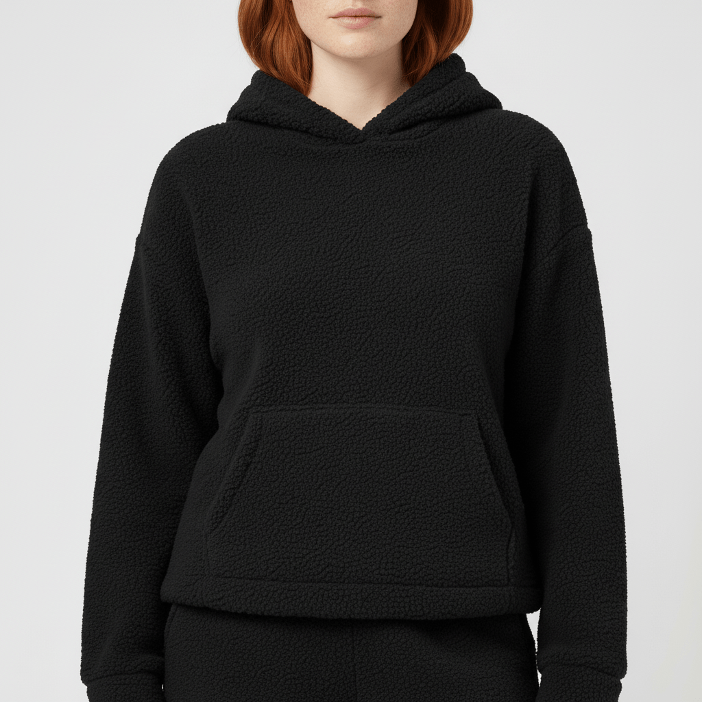 Damen Freizeitanzug mit lockerem Schnitt, Kapuzenpullover und Hose, perfekt für große Größen.