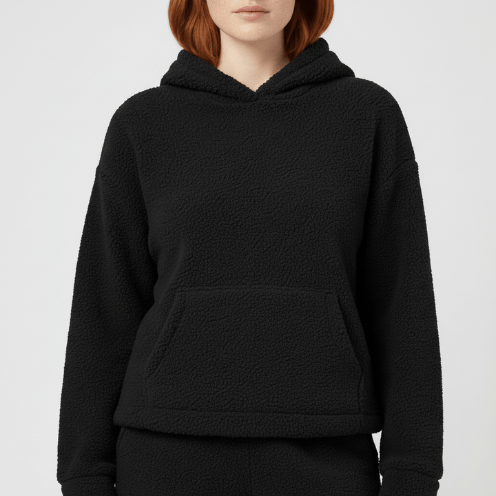 Damen Freizeitanzug mit lockerem Schnitt, Kapuzenpullover und Hose, perfekt für große Größen.