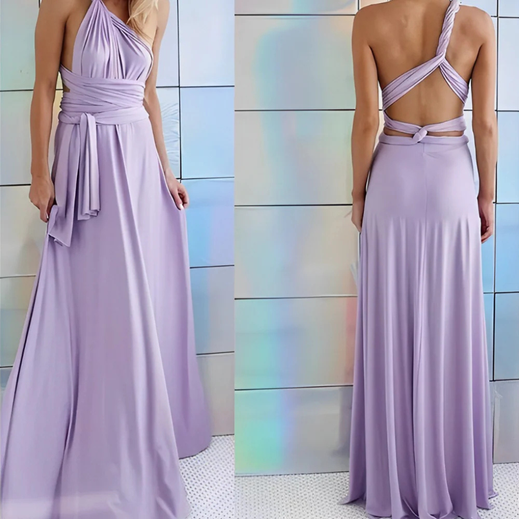 Vielseitiges Damen Maxikleid Phoebe, ein elegantes Wickelkleid als Sommer-, Freizeit- oder Abendkleid.