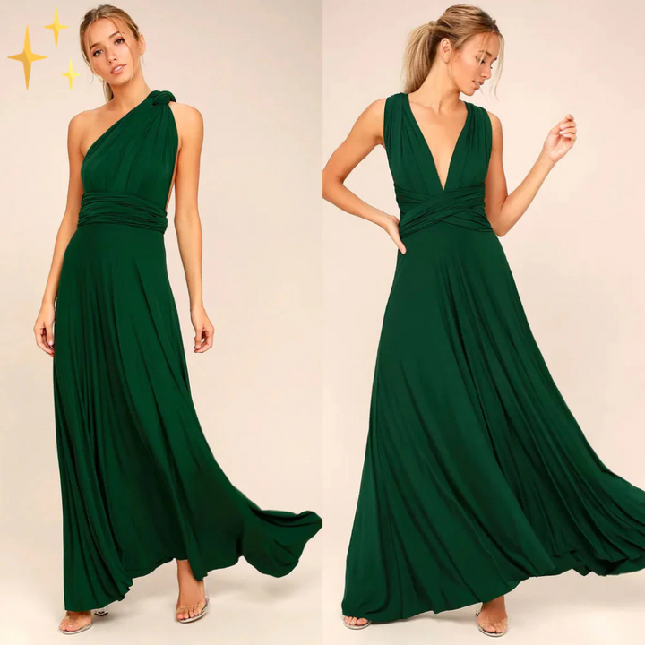 Fließendes Wickelkleid Phoebe für Damen, ein komfortables und elegantes Maxikleid für jeden Anlass.