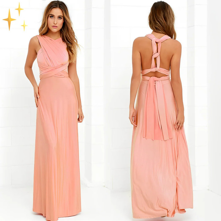 Komfortables und elegantes Damen Wickelkleid Phoebe, ein vielseitiges Maxikleid mit V-Ausschnitt.