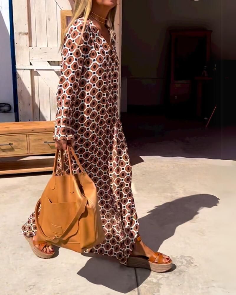 Modisches Damen Sommerkleid, bauchbedeckend. Perfektes Freizeit Maxikleid für stilvolle Auftritte.