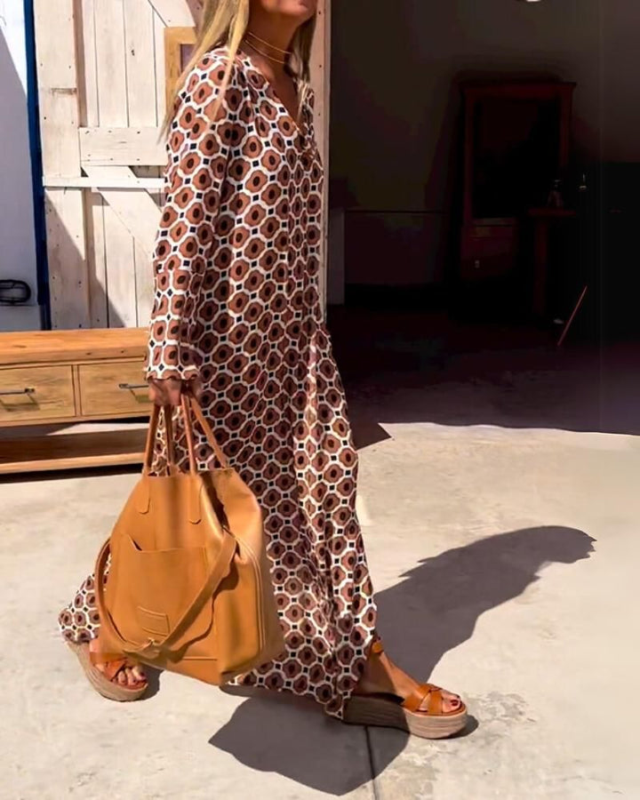 Modisches Damen Sommerkleid, bauchbedeckend. Perfektes Freizeit Maxikleid für stilvolle Auftritte.
