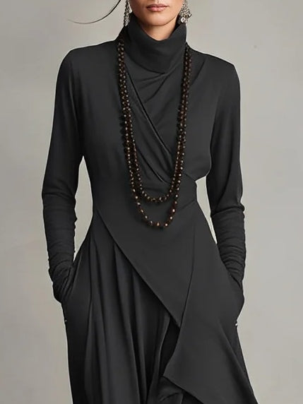 Grünes Damen Maxikleid Keirae, schick und lang, perfekt als Sommerkleid oder elegantes Herbstkleid.