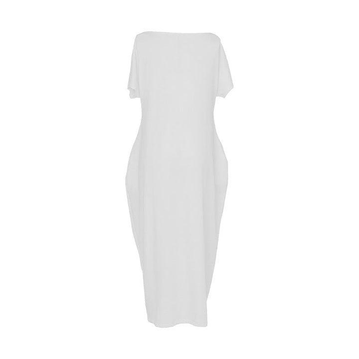 Lässiges Damen Maxikleid mit Animal-Print & praktischen Seitentaschen. Ideal als gemütliches Sommerkleid.