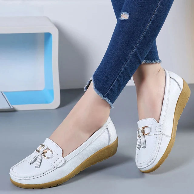 Damen Mokassins Gemma: Leichte Slipper für täglichen Komfort & Fußgewölbeunterstützung. Ideal für Frühling & Sommer.