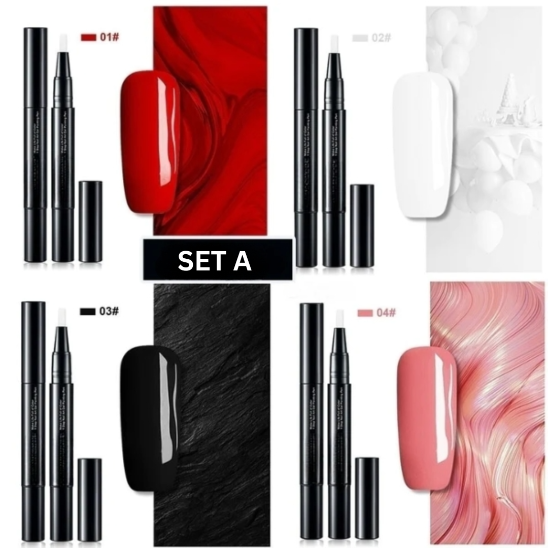Langanhaltende Nail Art Gel Farben für makellose Damen Nägel. Perfekte Maniküre mit präzisen Nagelgel Stiften.