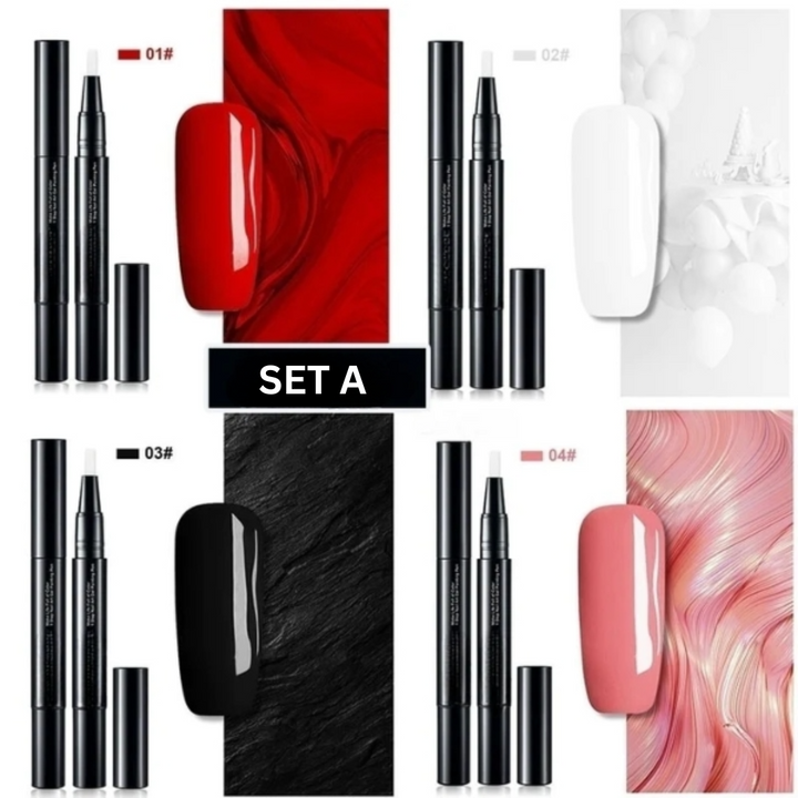 Langanhaltende Nail Art Gel Farben für makellose Damen Nägel. Perfekte Maniküre mit präzisen Nagelgel Stiften.