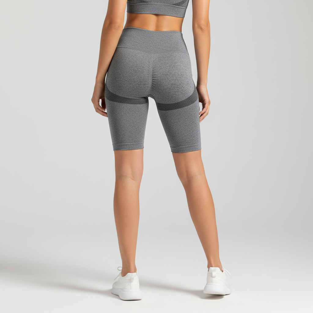 Atmungsaktive CurvaFit Damen Fahrradhose, nahtlos und formend, für Komfort und Bewegungsfreiheit beim Sport.