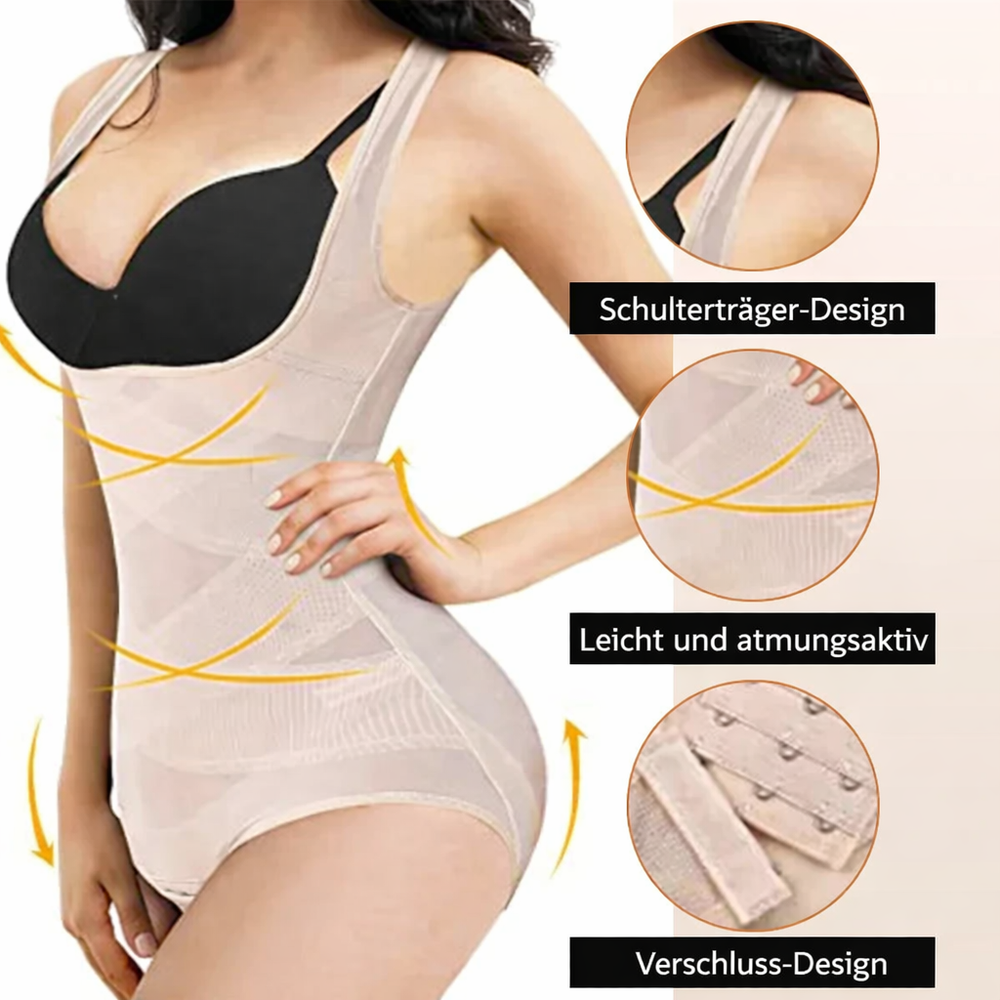 Bequemer, nahtloser Damen Shapewear Body, ideal unter Kleidung für eine glatte, formgebende Silhouette.