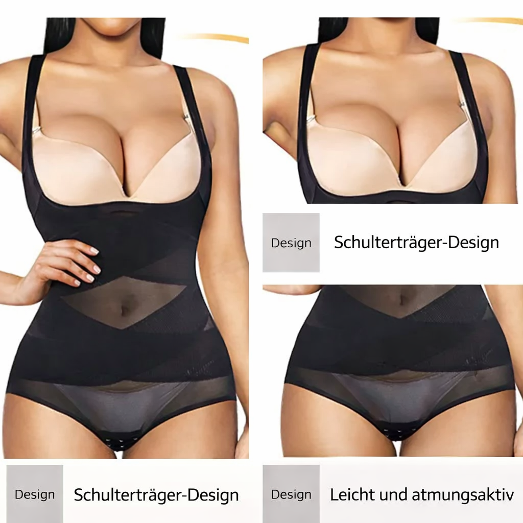 Figurformender Damen Shapewear Body, nahtlos, der Rücken und Bauch glättet für eine definierte Silhouette.